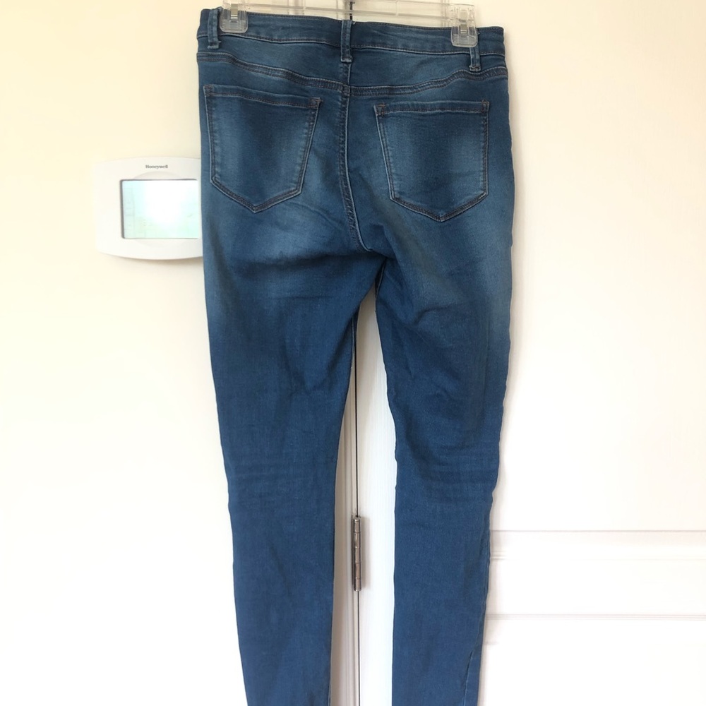 Blue Ripped Jeggings - Picture 2 of 4